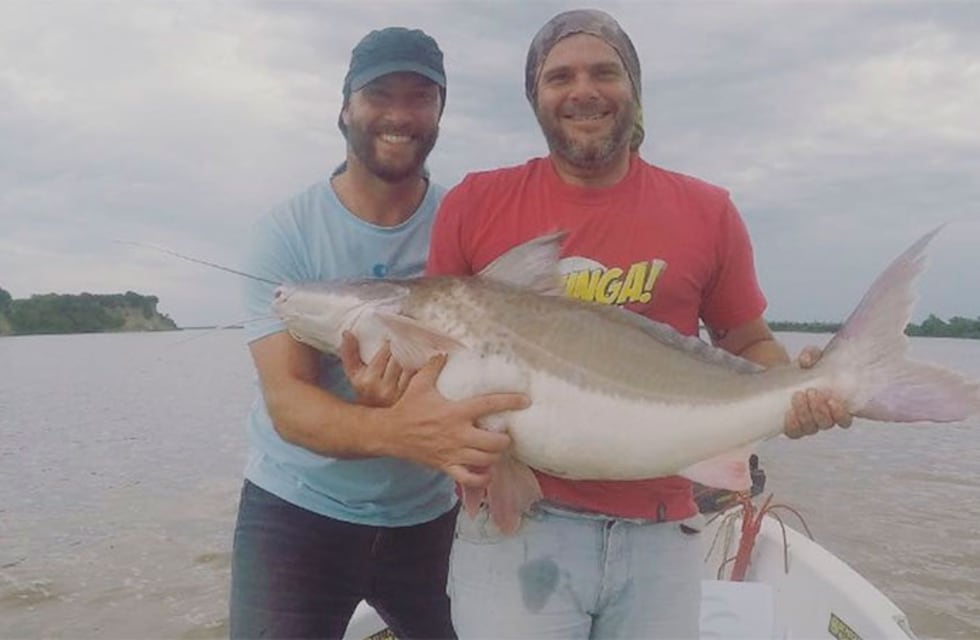 Pescaron un Manguruyú de gran tamaño en Villa Urquiza