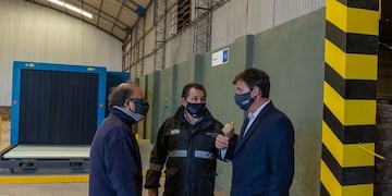 Alejandro Luciani participó de la inauguración de un depósito fiscal en Pérez (Facebook Comuna de Soldini)