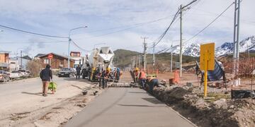 Obras: continúa la construcción de la bicisenda Pensar Malvinas