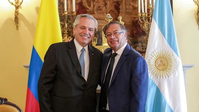 Fernández junto a Petro. (Presidencia)