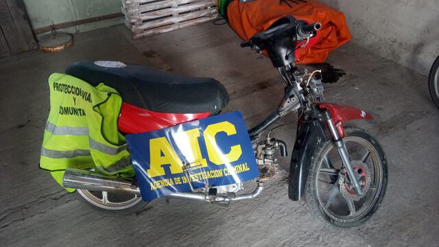 Una moto secuestrada notaron que tenía los números adulterados
