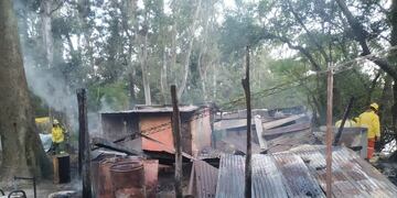 Incendio forestal en la zona rural de Arroyito