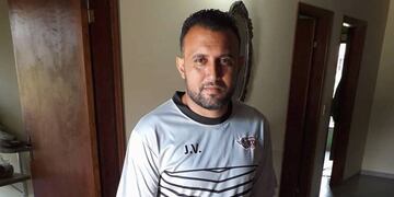 Javier Villarreal, ahora jugador de Deportivo Norte de Alta Gracia con 43 años (Gentileza Deportivo Norte).