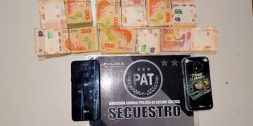 El dinero secuestrado por la PAT