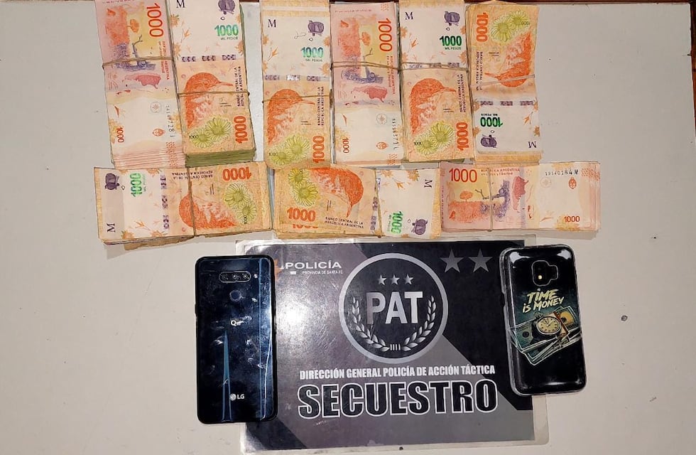 Fueron por una gresca familiar y la policía decomisó casi un millón de pesos