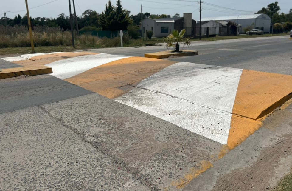 Chaves Municipio: se pintaron lomas de burro en Av. Tintori y Av. San Martín