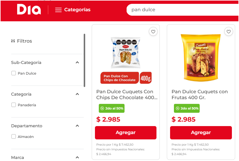 Las opciones de Pan Dulce que ofrece el día y cuentan con descuento comprando una segunda unidad.