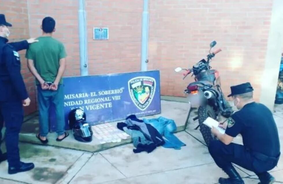 Motociclista detenido acusado de asaltar una estación de servicio en El Soberbio