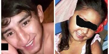 Zoe, la niña de 4 años asesinada en La Rioja, y su padre Kevin Rodríguez.