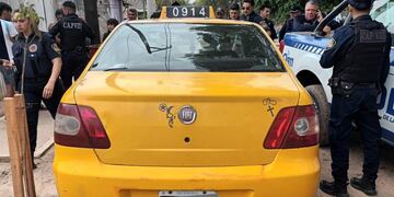 El taxi robado por el hombre que había recuperado su libertad hace una semana.