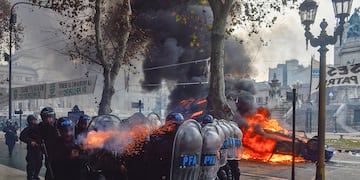 Protestas e incidentes registrados en los alrededores del Congreso. (AP)
