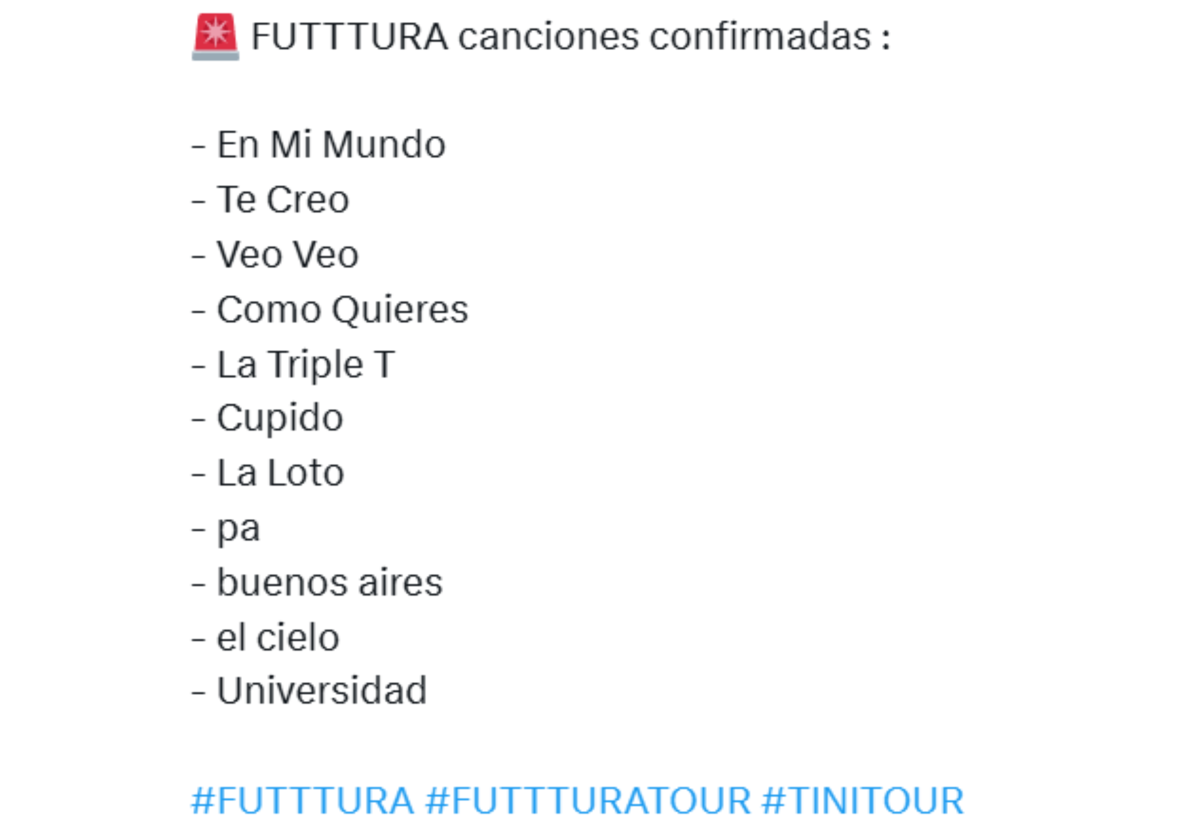En las redes ya los fans hablan sobre las canciones confirmadas.