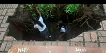 Se hundió el piso de un colegio en Salta y tres alumnas cayeron dentro