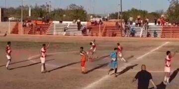 Los incidentes ocurrieron en cancha de Aberastain.
