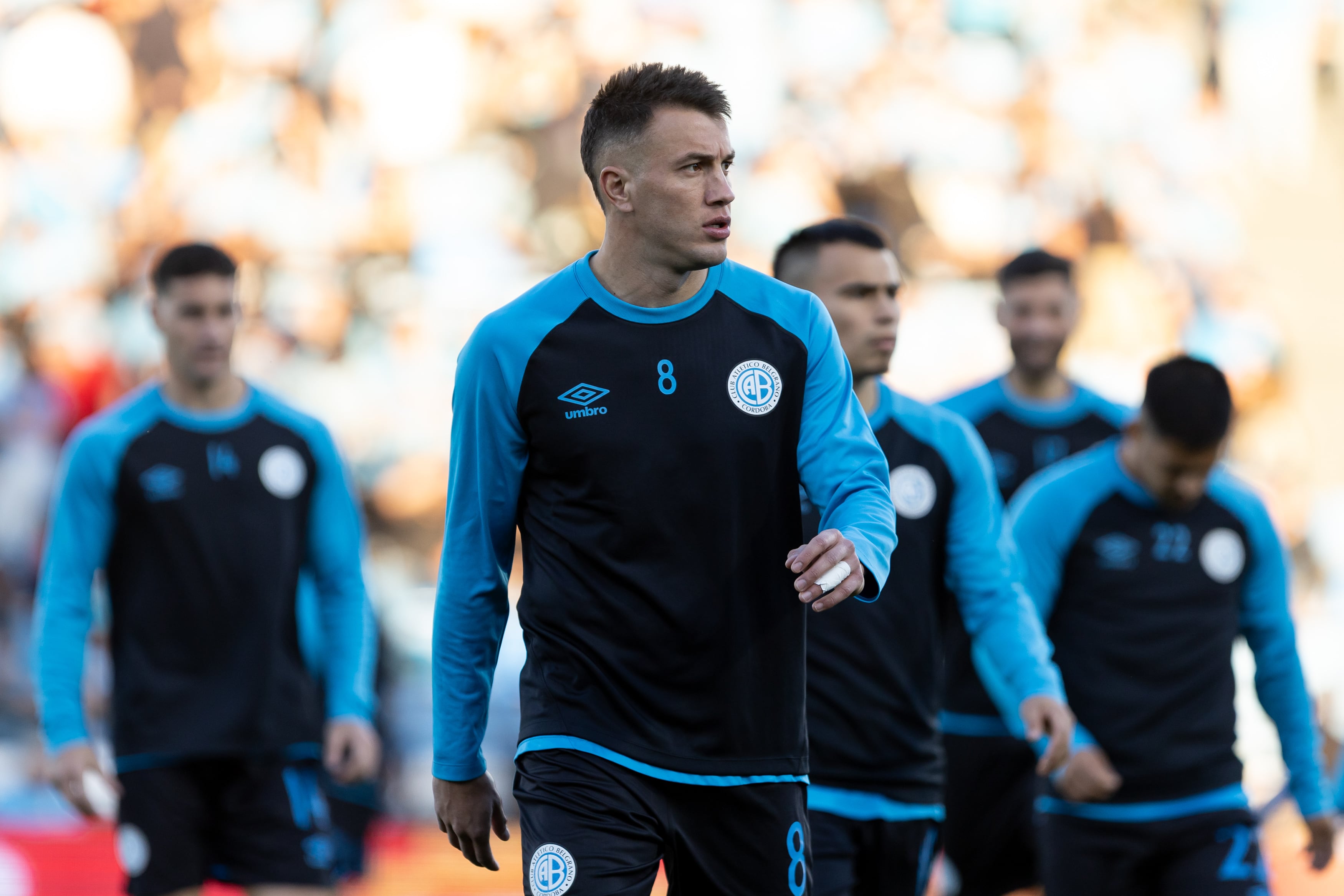 Gabriel Compagnucci, el lateral volante de Belgrano (Prensa Belgrano).