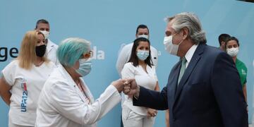 El presidente Alberto Fernández anunció una importante inversión para ampliar la Red de Emergencia Sanitaria Federal. (Presidencia)