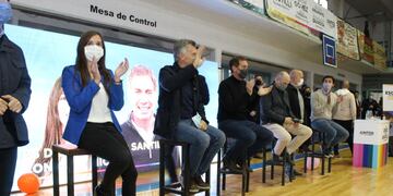 Mauricio Macri y Diego Santilli respaldaron la candidatura de Abigaíl Gómez para diputada provincial.