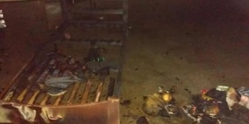 Un incendio en una parroquia de Valle Fértil dejó un hombre internado en el Marcial Quiroga/Info Valle Fértil