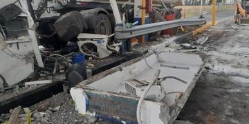 Choque en el peaje de Devoto
