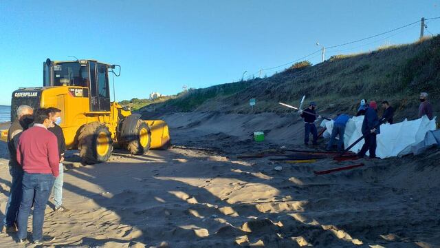 Reforzaron el frente costero de Pehuen Co