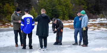 Filman documental en la “Laguna del Diablo”