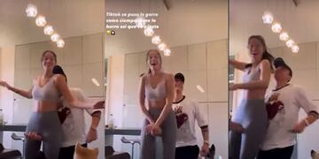 Paulo y Oriana se animaron a un challenge y Tiktok los censuró (Capturas TikTok)