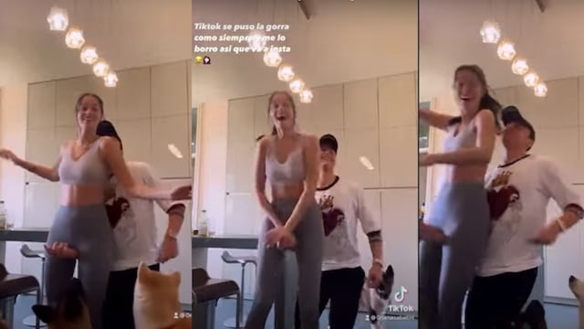 Paulo y Oriana se animaron a un challenge y Tiktok los censuró (Capturas TikTok)
