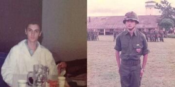 Darío Hernández a sus 17 años, por combatir en la Guerra de Malvinas en 1982. (Foto: gentileza Darío Hernández).