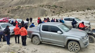 Hallaron nuevas pistas a 13 km de la camioneta de Pedro y Juana intensifican la búsqueda. (Gentileza)