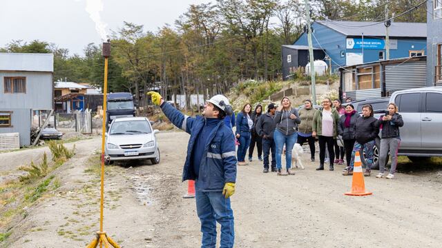 Finalizó la habilitación de la red de gas del barrio Quinta 52 de Ushuaia