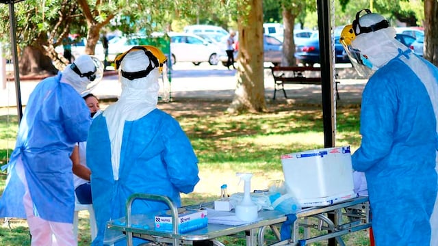 Personal de Salud trabajando, días pasados, en la búsqueda activa en General Pico (APN)