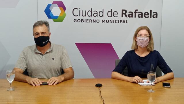 El intendente Luis Castellano y la Jefa de Gabinete Amalia Galantti.