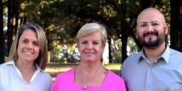 Precandidatos de Primero Rosales: Flavia Salinas (2° concejal) , Liliana García (Intendente) y Sergio Ferrari (1°concejal).