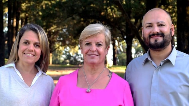 Precandidatos de Primero Rosales: Flavia Salinas (2° concejal) , Liliana García (Intendente) y Sergio Ferrari (1°concejal).