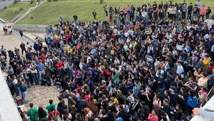 El aulario de la Siberia fue escenario de una de las asambleas de mayor convocatoria.