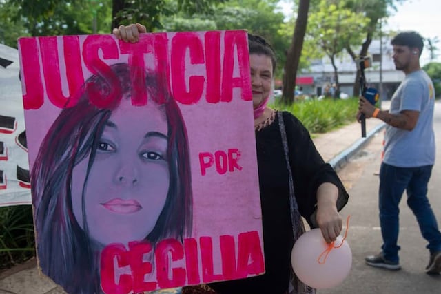 El jurado popular declaró a César Sena culpable del delito de Homicidio doblemente agravado por el vínculo y por haberse cometido en contexto de violencia de género, en calidad de autor. (Gentileza Clarín)