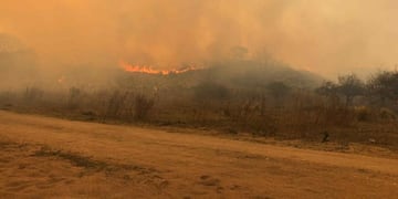 El incendio en La Granja. (Bomberos de La Granja)