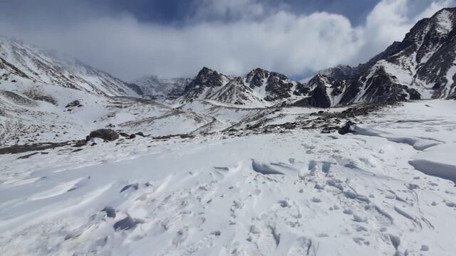 Vallecitos se adelantó al pronóstico de nevadas, la primera de este otoño 2023.