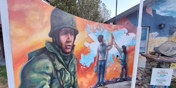 Mural "Malvinas y los niños" - Vía Malvinas