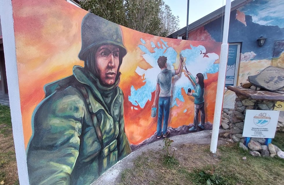 El Chaltén: peligra el único mural homenaje a Malvinas