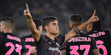Paulo Dybala marcó el 1 a 1 para la Roma. @OfficialASRoma