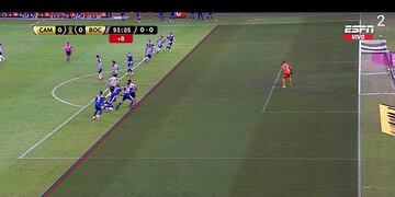 El gol que le anuló el VAR a Boca contra Mineiro.