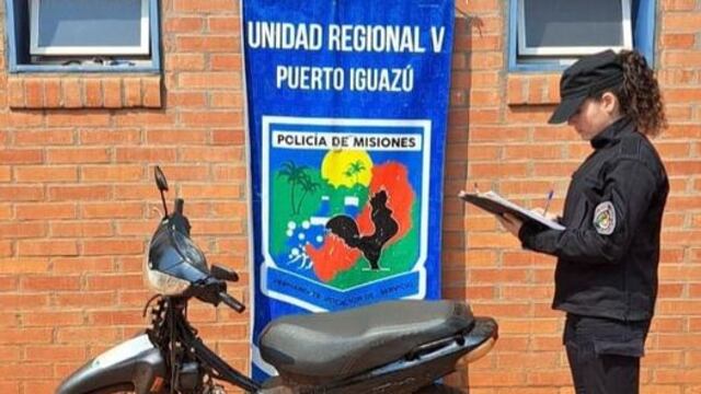 Wanda: recuperan motocicleta robada.