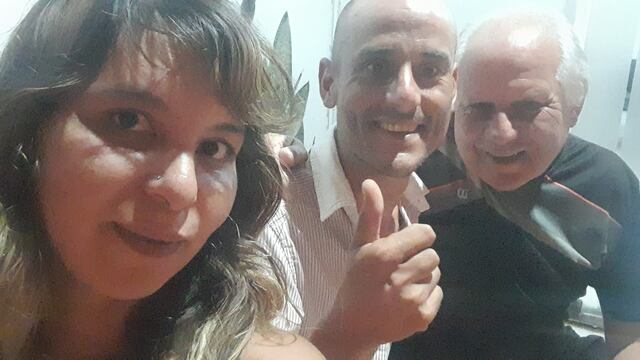 Germán Alessio se reencontró con su familia