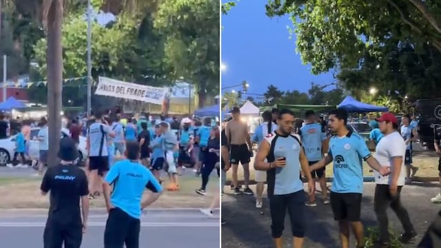 Incidentes en la previa de Belgrano vs Argentinos Juniors en Rosario. (Foto: Cadena 3)