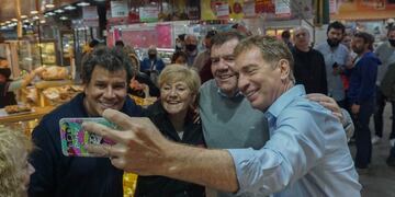 brindaron una conferencia de prensa junto a Guillermo Montenegro, Maximiliano Abad y candidatos locales.