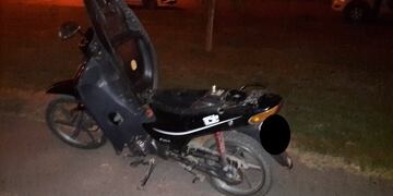 La moto recuperada por las autoridades