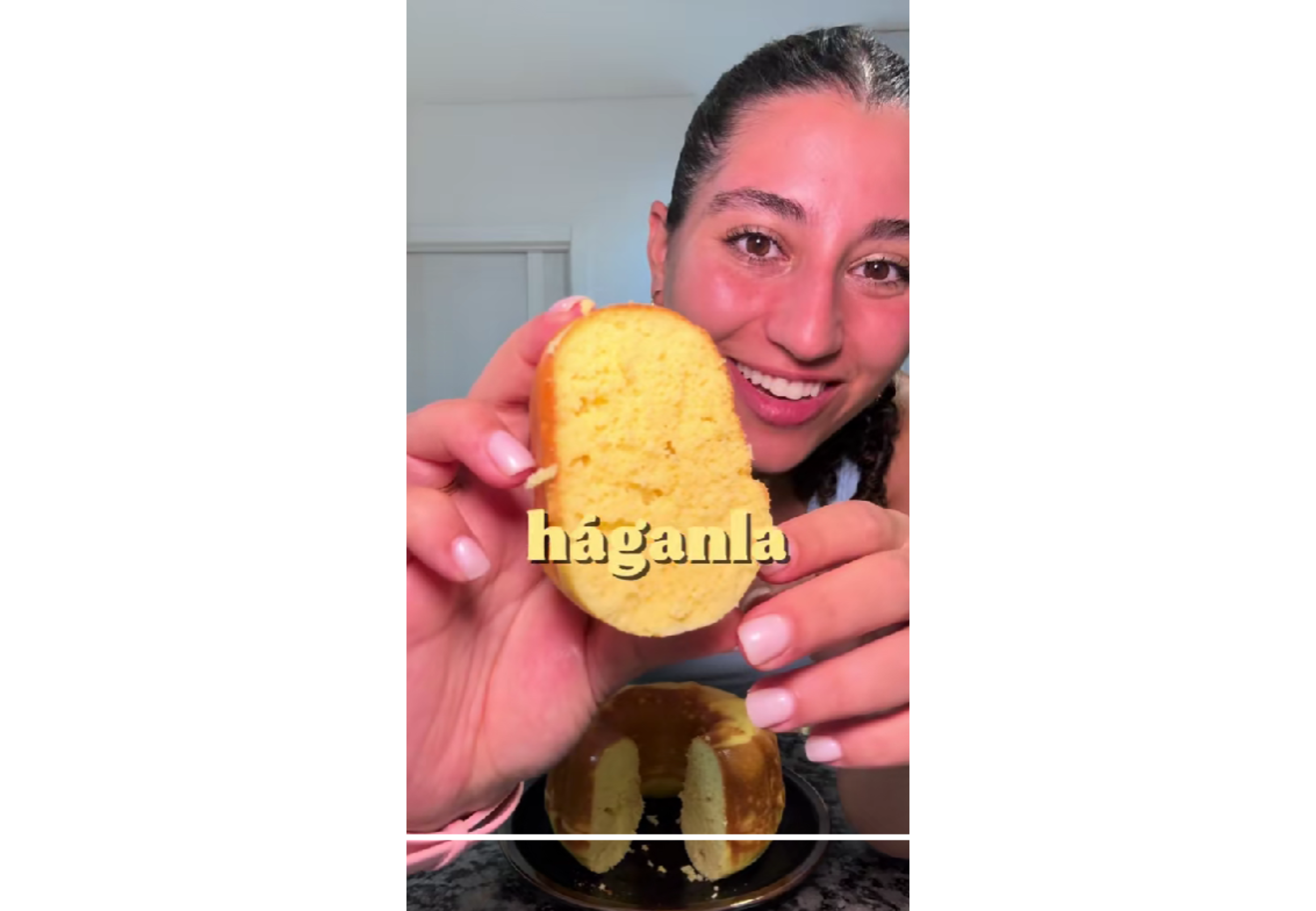 Así de esponjoso queda el bizcochuelo.