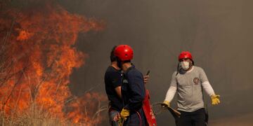 Incendios en las sierras de Córdoba, el 18 agosto de 2021.