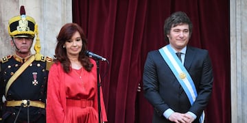 El tenso cruce entre Cristina Kirchner y Javier Milei. Foto: Los Andes
